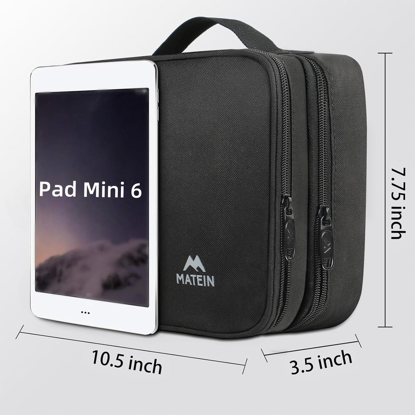 Electronics Organizer Travel Case, Water Resistant Cable Organizer Bag for Travel Essentials, Gifts for Men, Storage Bag for Camera Accessories, Phone, Cord & Tablet, Black
