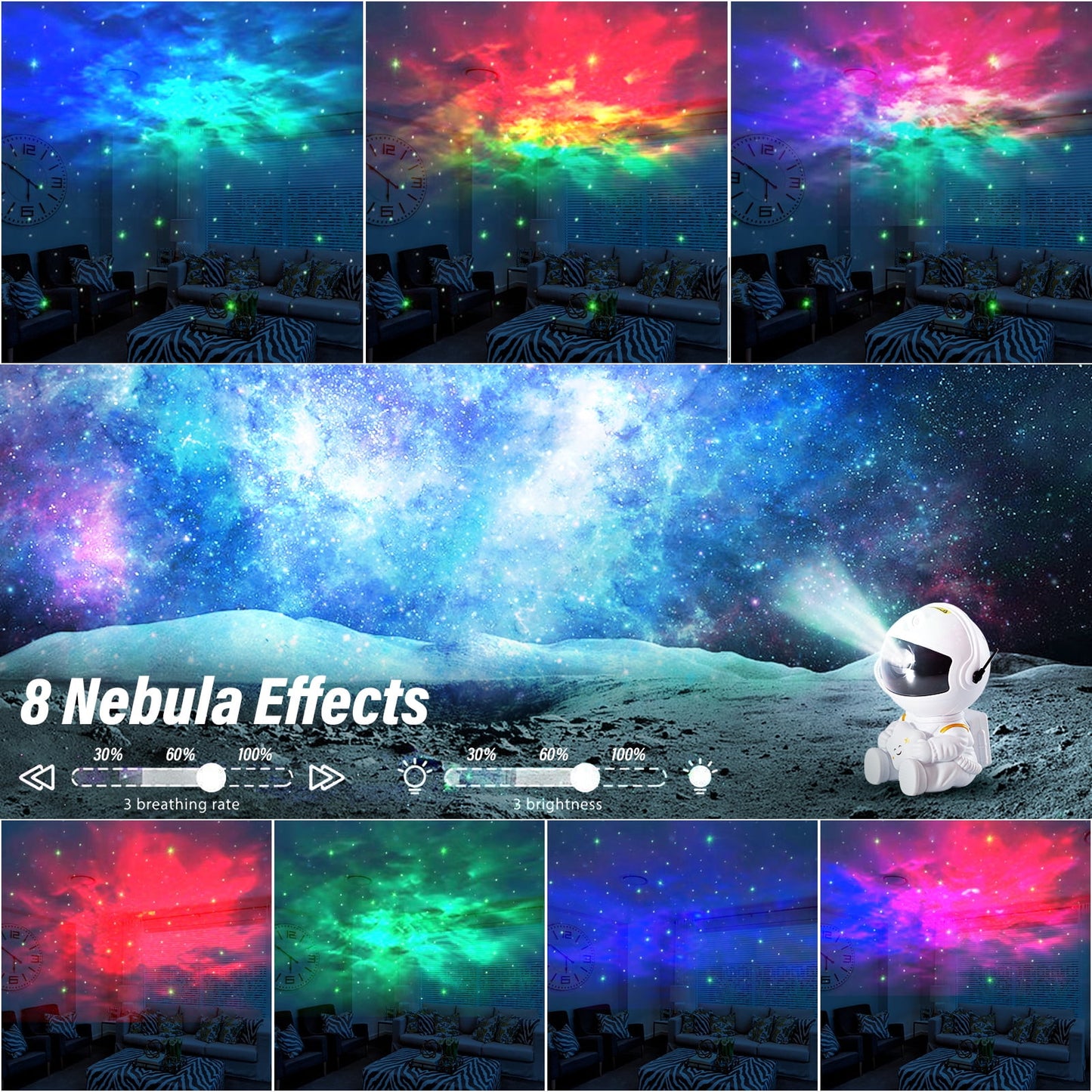 Transform Your Space with the Astronaut Star Projector Night Light - Color Changing LED Galaxy Lamp with Remote Control for Kids and Adults - Perfect for Bedrooms, Parties, and Holidays