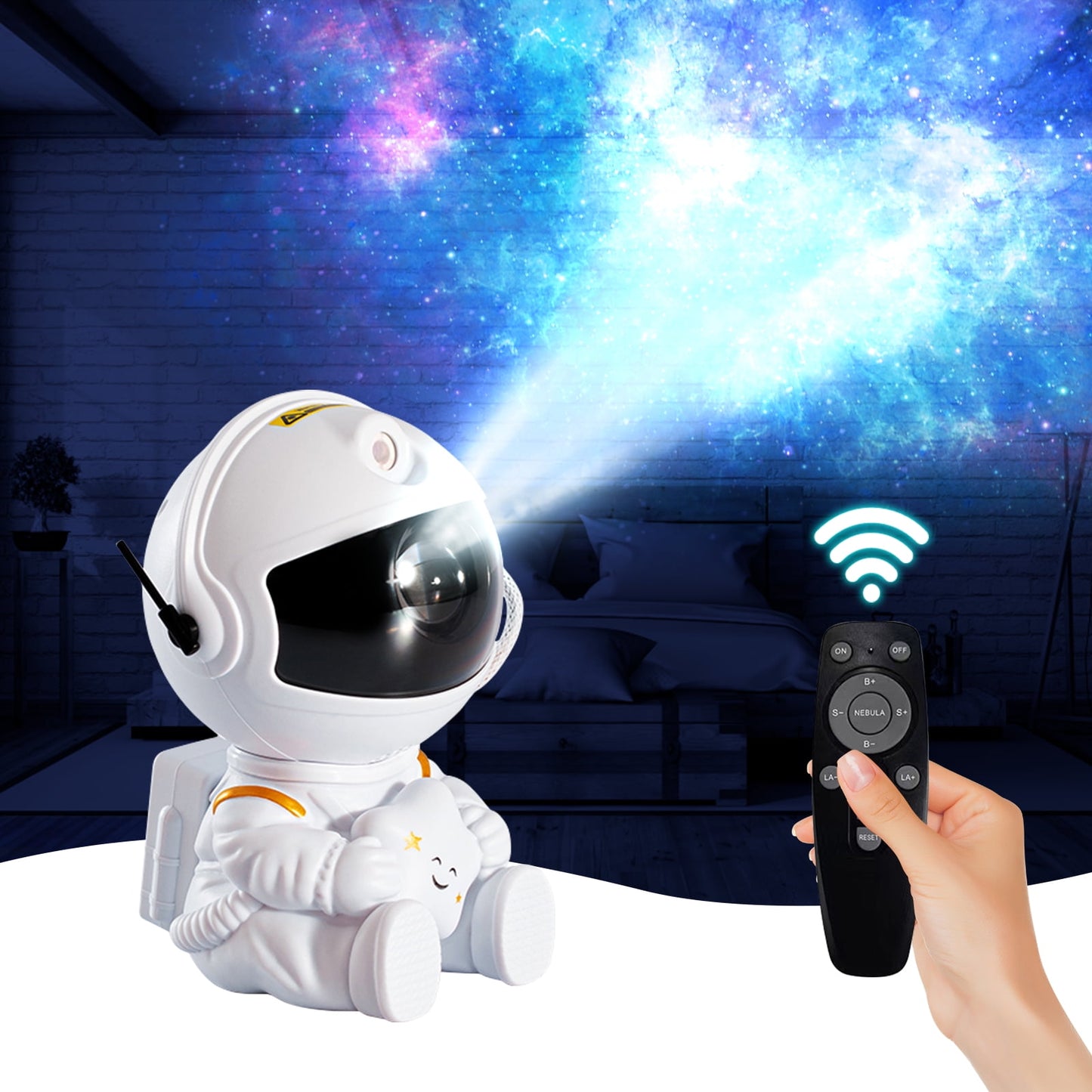 Transform Your Space with the Astronaut Star Projector Night Light - Color Changing LED Galaxy Lamp with Remote Control for Kids and Adults - Perfect for Bedrooms, Parties, and Holidays