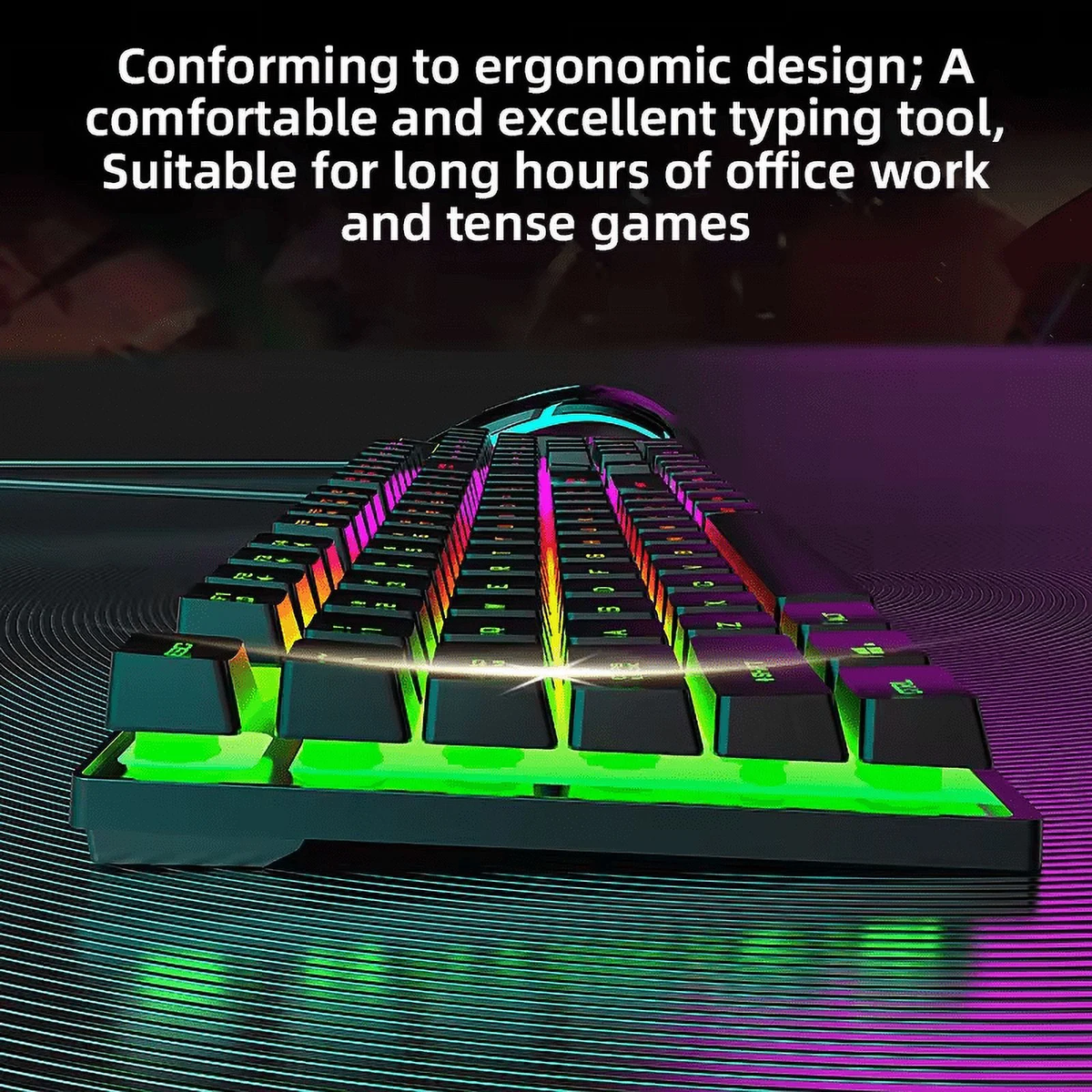 Wired Gaming Keyboard with RGB Backlight, Black