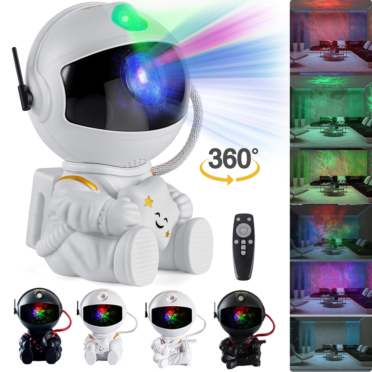 Transform Your Space with the Astronaut Star Projector Night Light - Color Changing LED Galaxy Lamp with Remote Control for Kids and Adults - Perfect for Bedrooms, Parties, and Holidays